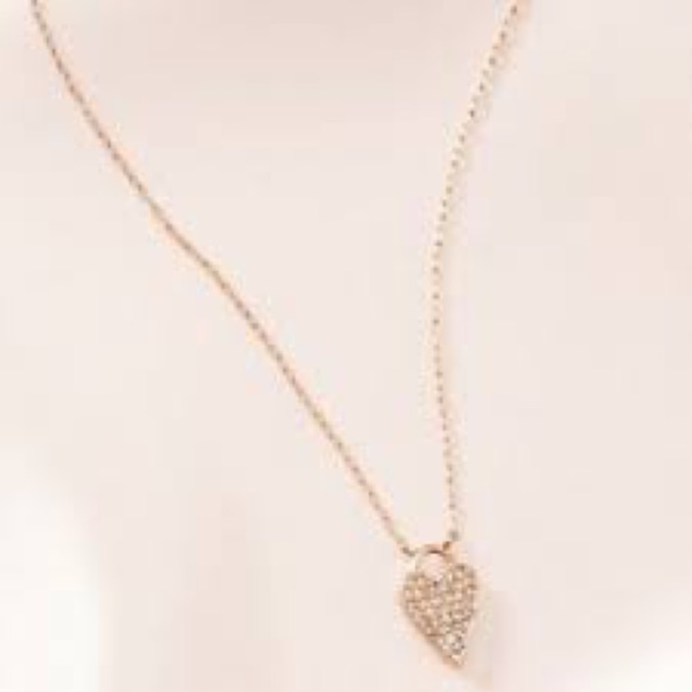 NEW!! Stella & Dot rose gold delicate heart necklace